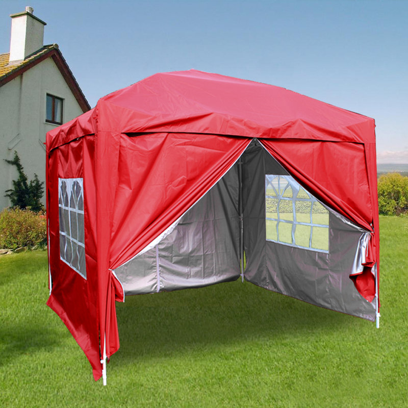 Iserman 2m x 2m Metal Pop-Up Gazebo, Red
