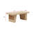 Modern Conference Table With Built-In Storage Shelves - Natural Wood Finish