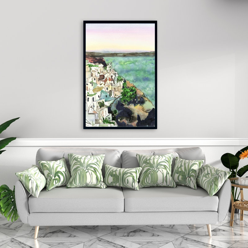 "Paysage de Crète" sur toile, H 36 po x l 24 po