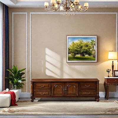 American style retro light luxury TV stand