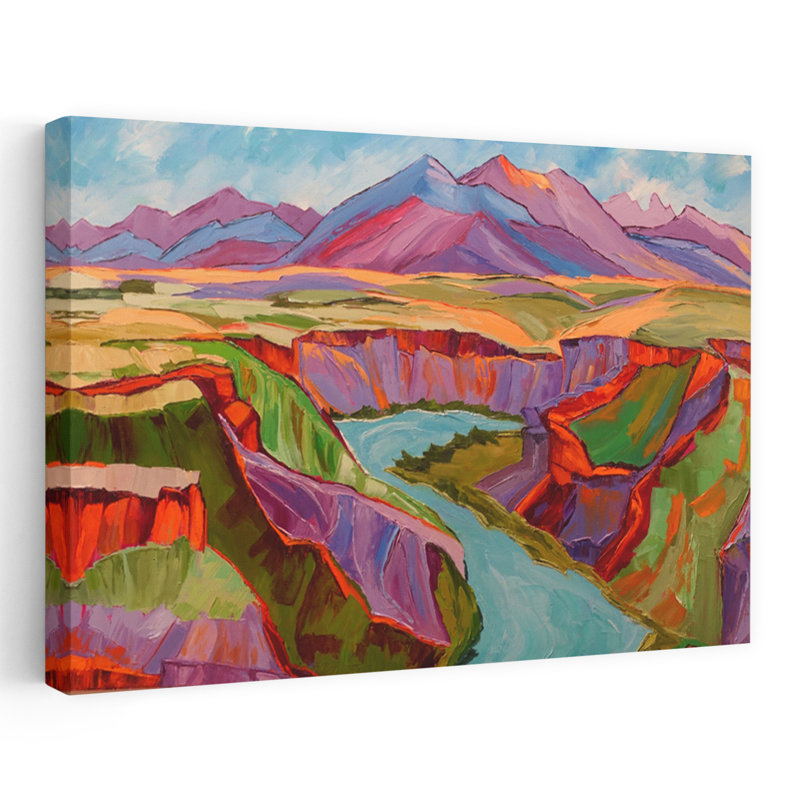 Art contemporain contemporain contemporain abstrait montagne, H 60 po x l 40 po