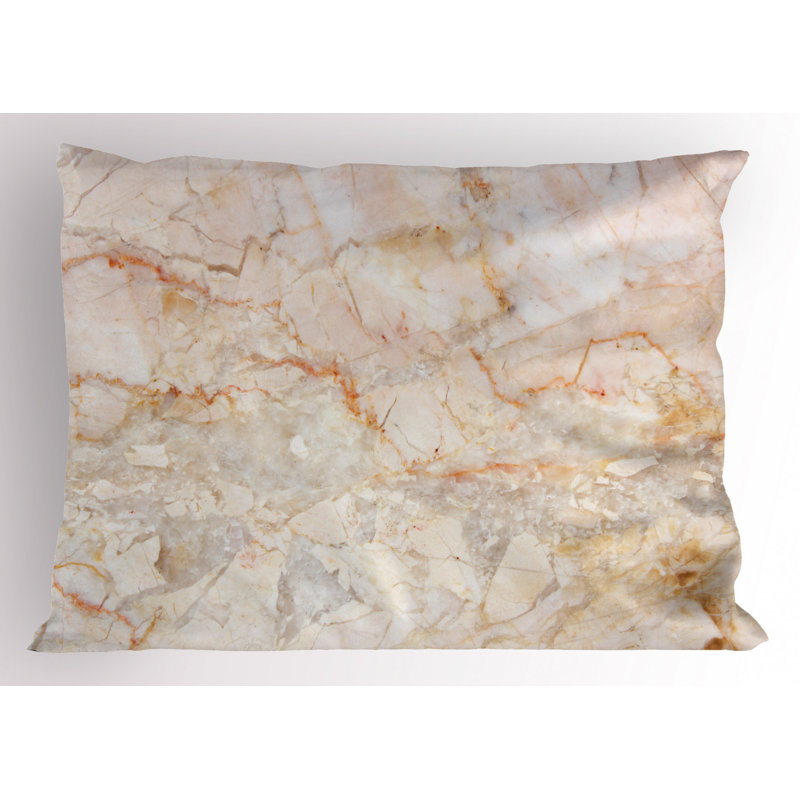 Marble Polyester Abstract Sham Set, Queen