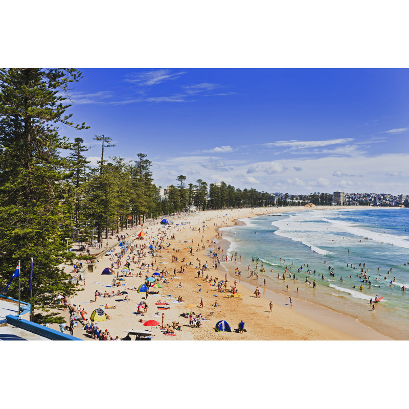 Sy Manly Beach by Zetter - Wrapped Canvas Print, 61cm H x 91cm W x 3.8cm D