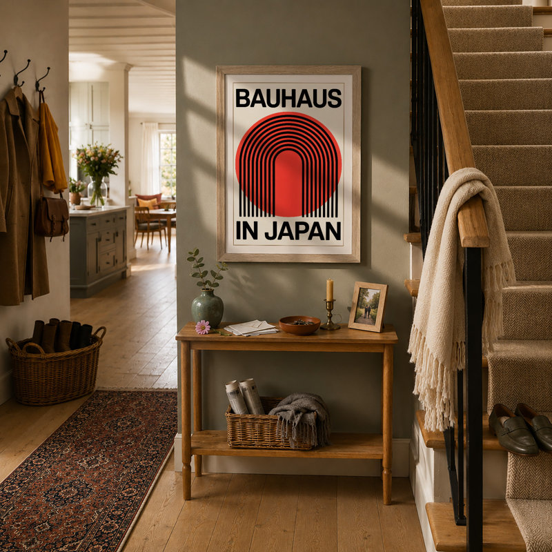 Bauhaus In Japan Geometric - Print, Oak, A4 - 29.7 x 21.0 cm