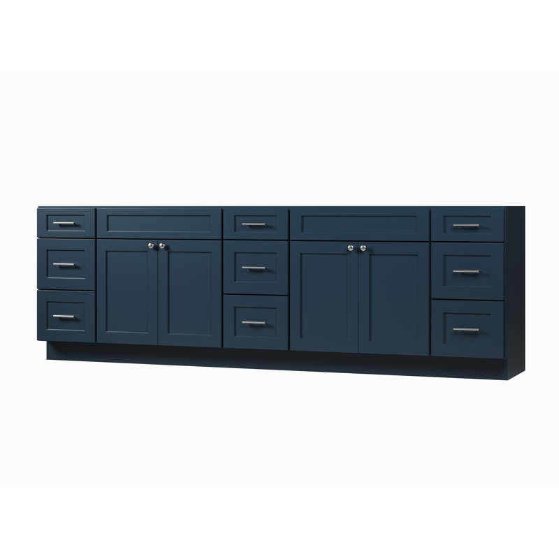 Base de meuble-lavabo double 105 po Disar, Bleu
