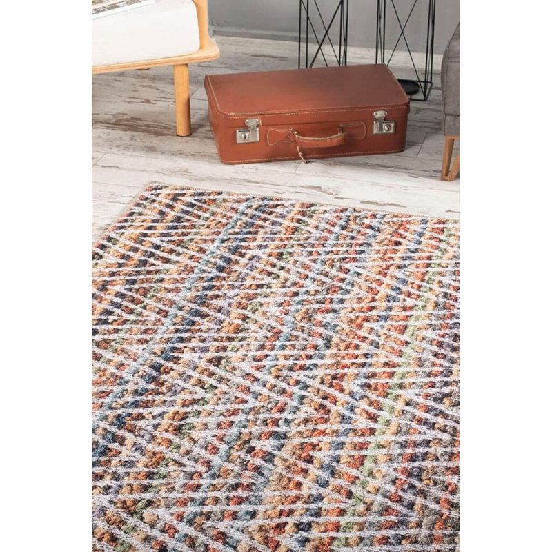 Dorian Modern Pattern Woven Base Decorative Multicolored Rug, Rectangle 8'2" x 11'5"