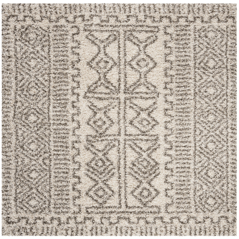 Adessa Shag Performance Southwestern Rug, Square 5'