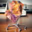 Fleur de lis orange - coussin à imprimé floral-30057153-30057149