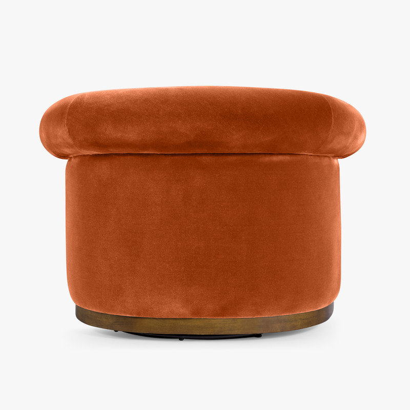 Chaise pivotante Gracie , Mélange de polyester rouille