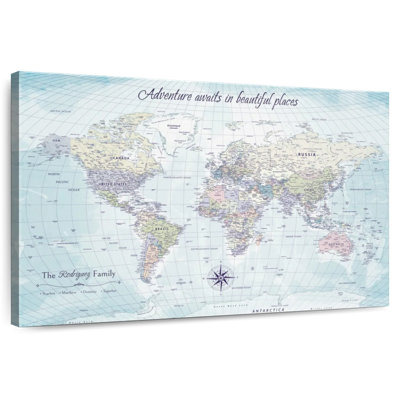 Carte du monde Personalized Places II