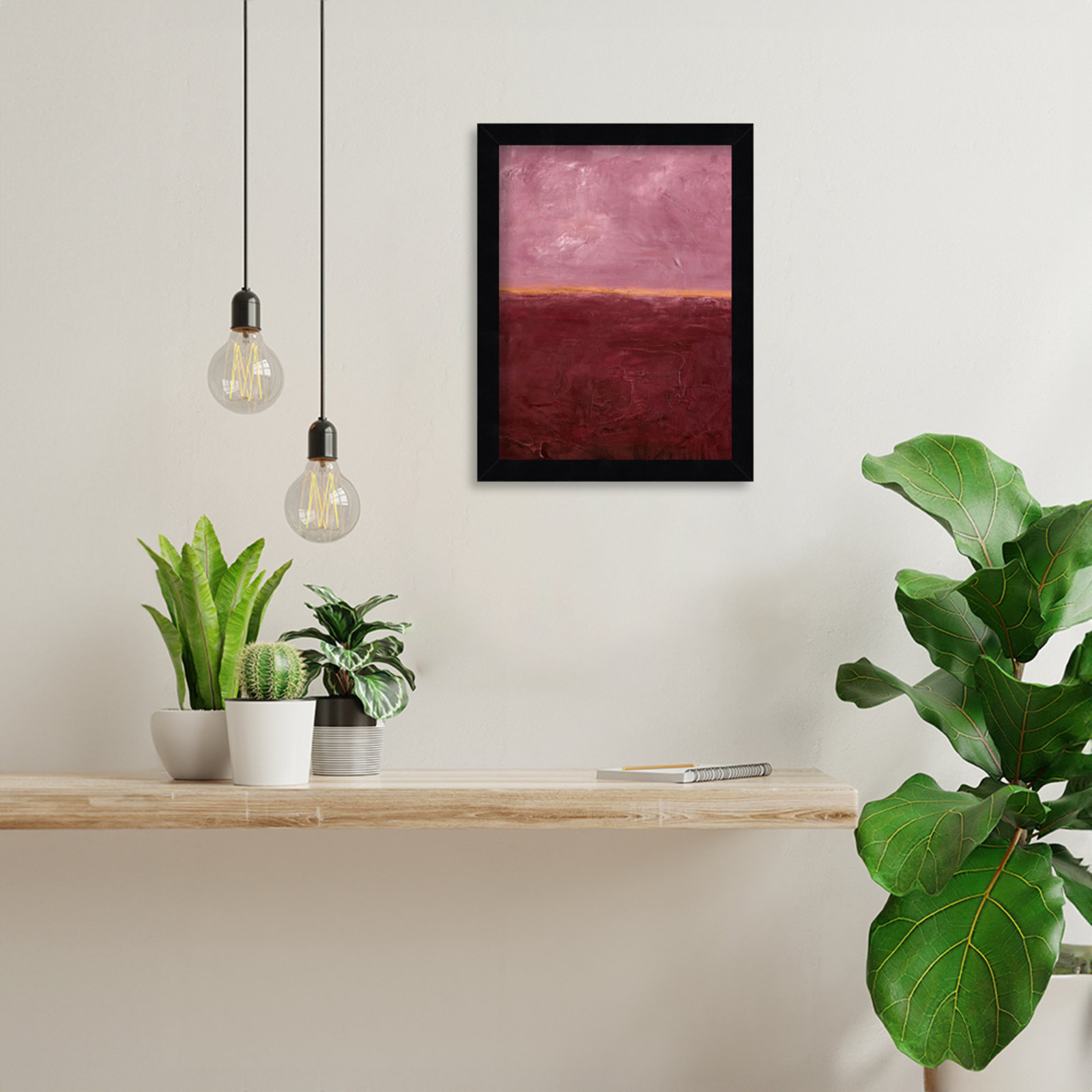 Edge Rose Print by Design Fabrikken, 13" H x 10" W, Black