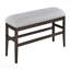 Banc 1 pièce avec cadre rembourré gris