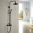 9999-ORB Rain Shower System Set 2 Knobs Mixing 8 Inch Round Rainfall Shower Head With Handheld Spray Bathroom Shower Faucet-104979298