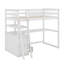 Lit mezzanine simple avec bureau et tablettes, deux tiroirs intégrés-114554957