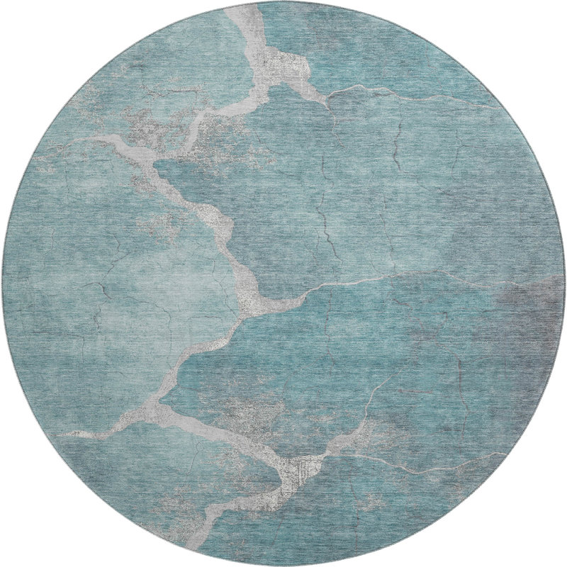 Premium Machine Washable Farolt AMF1889 Abstract Rug/AMF1889TE, Round 8'