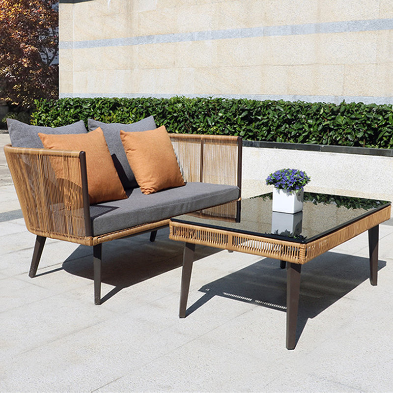 Moniba Wicker 2 - Person Patio Conversation Set with Cushions