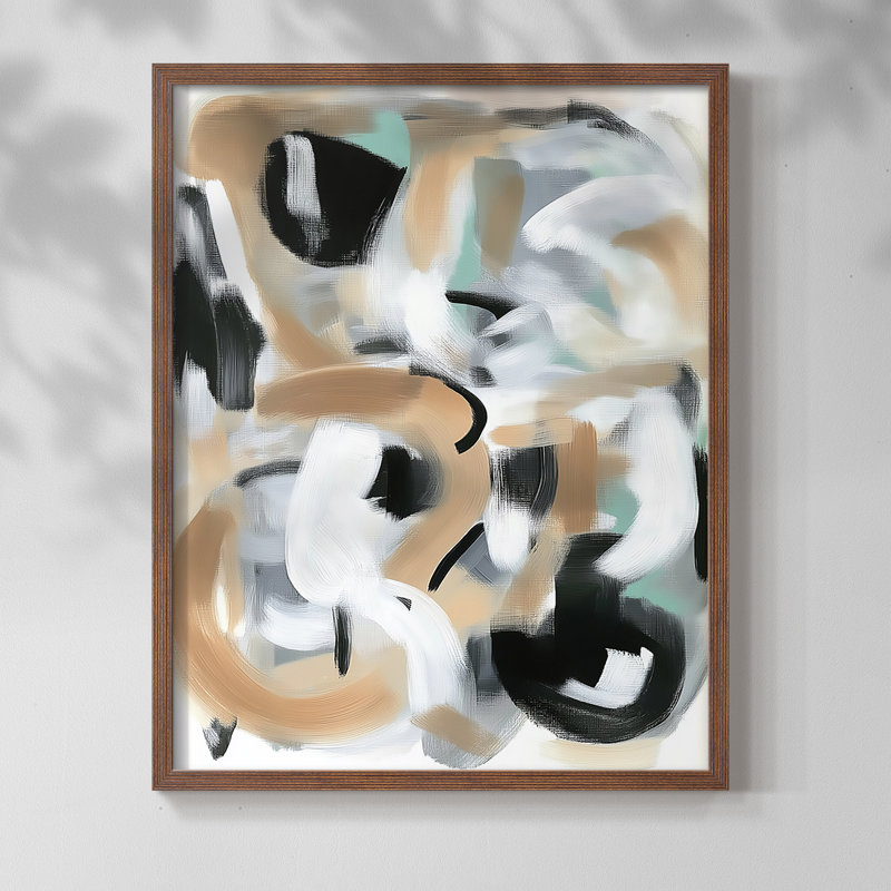 "ABSTRACT Series DCCXC III" par J Paul, H 29 po x l 23 po, Noyer