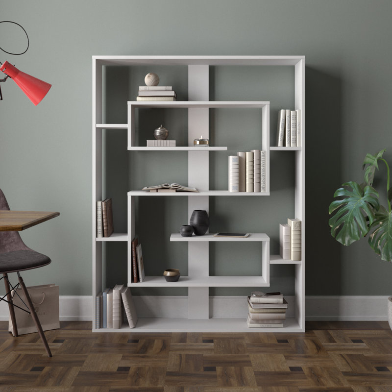 Esteban Modern Bookcase Bookshelf Shelving Unit, White