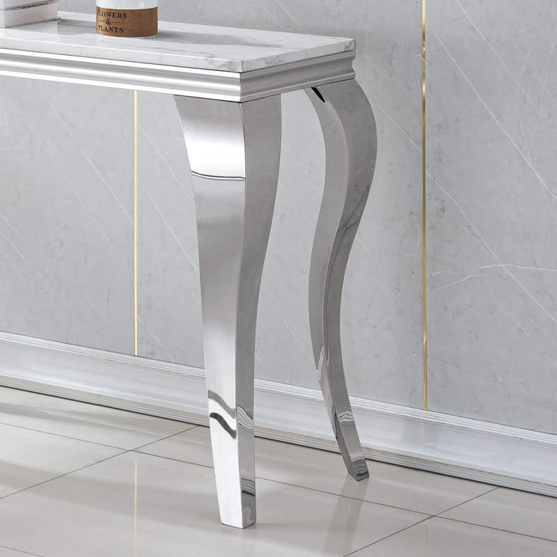 Ysella 46.85'' Console Table, Silver