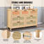 7 Drawer Rattan Dresser, Boho Dresser, Rattan Chest of Drawers with Spacious Storage, Natural Rattan Dresser