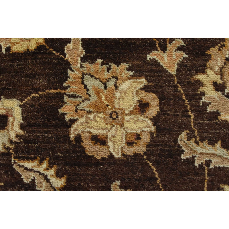 Muemil One-of-a-Kind 11'11'' X 12' New Age Round Wool Area Rug Brown