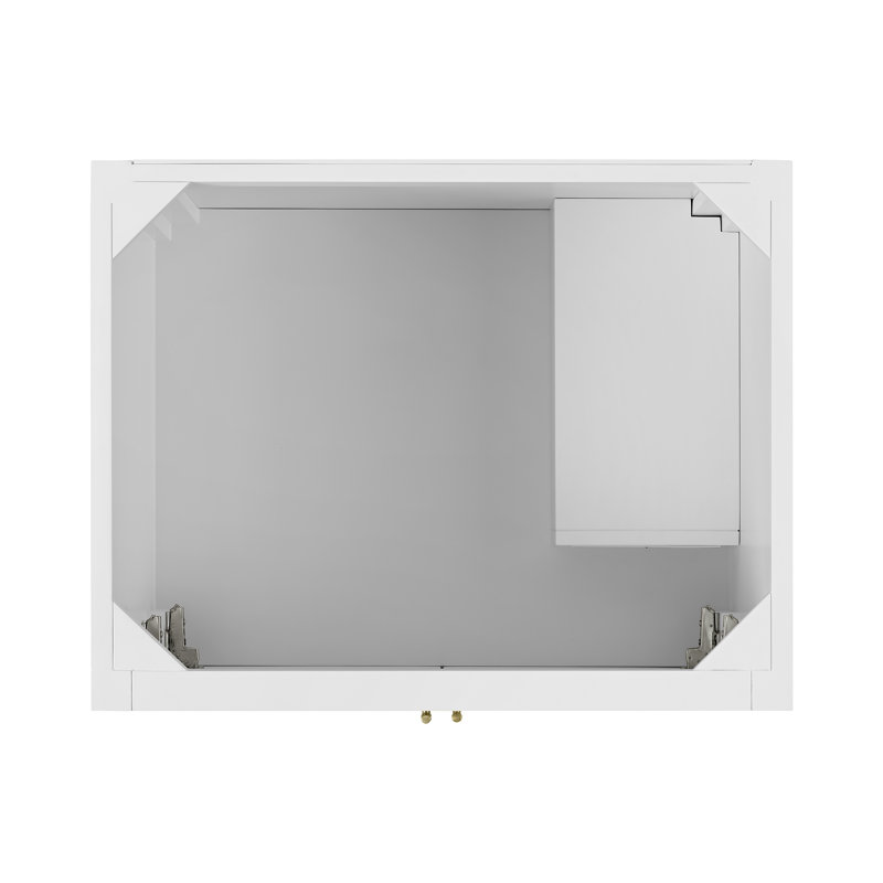Myrrin 30" W Single Vanity, Bright White, Eternal Jasmine Pearl, 8" Widespread