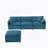 103" Chenille Modular L-Shaped Sectional Sofa: 4-Seat Deep Wide Seat Couch With Double Cushions & Movable Ottoman For Living Room & Apartment-501914875-480796620