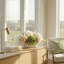 Spring Centerpiece with Hydrangeas and Pampas