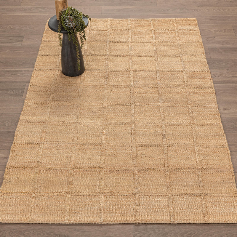 Aberdeen Handwoven Jute Area Rug, Beige, Rectangle 9' x 12'