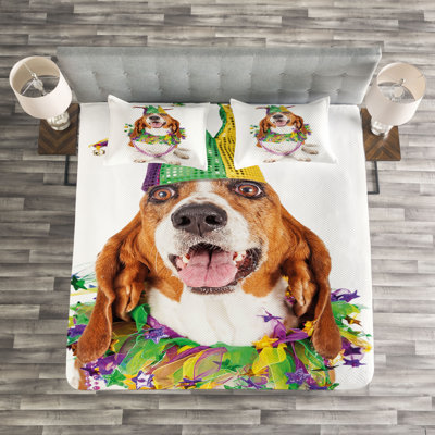 Aeisha Brown/Green/Purple Microfiber Bedspread Set