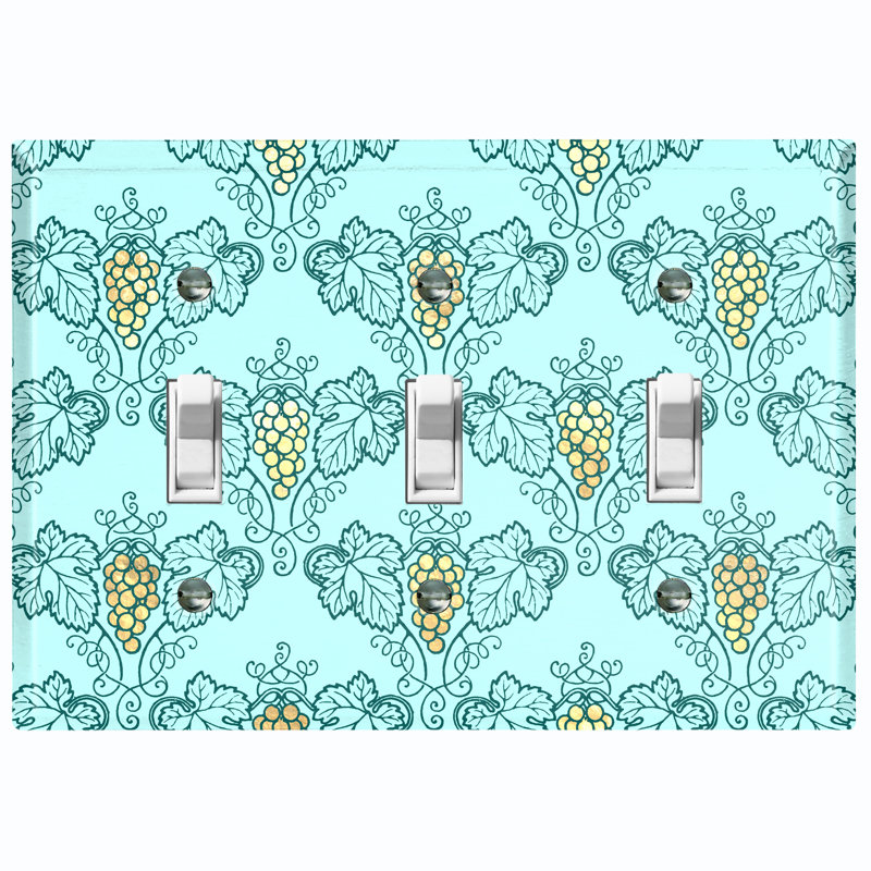 Patterned 3 - Gang Toggle Light Switch Standard Wall Plate