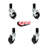 4-Piece Hard Rubber Caster Set
