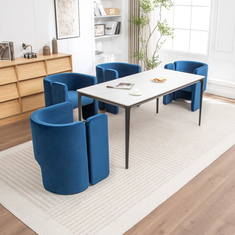 Chaises de salle à manger Modern, 4, Marine