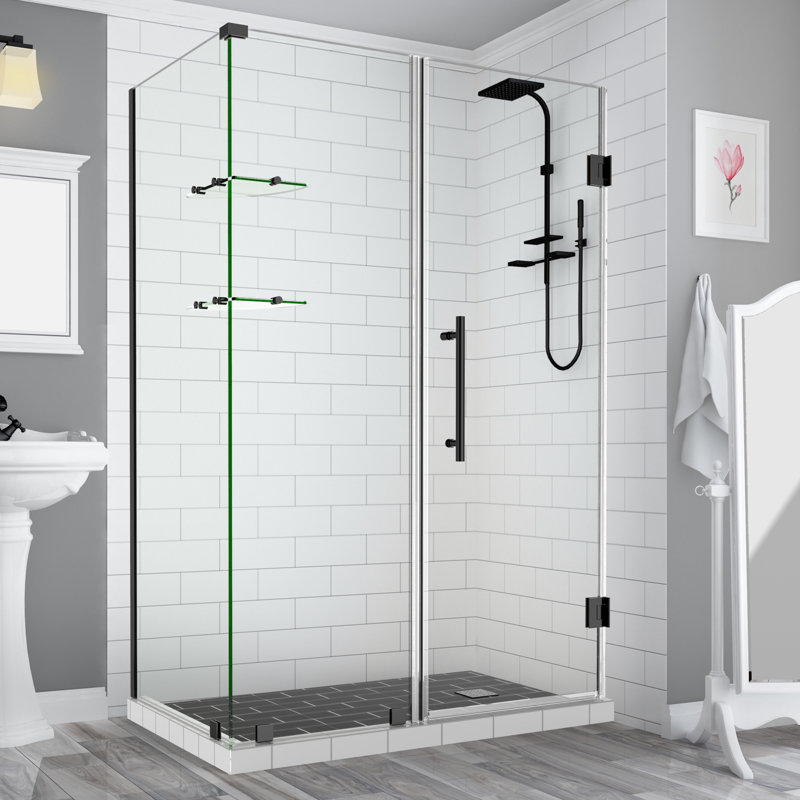 Cabine de douche rectangulaire à charnière 32 po x 72 po Bromley GS