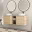 Ensemble de meuble-lavabo double 60 po avec plateau en pierre reconstituée Eaton-710271484-709929888