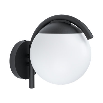 Kala Black 26cm H Outdoor Armed Sconce