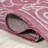 Halpert Vintage Filigree Textured Weave Fuchsia/Light Gray Indoor/Outdoor Rug-1739024035