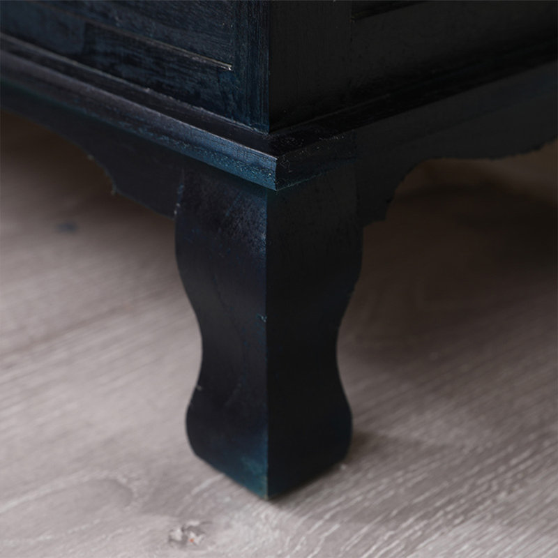 Armoire d'appoint en bois manufacturé bleu foncé foncé