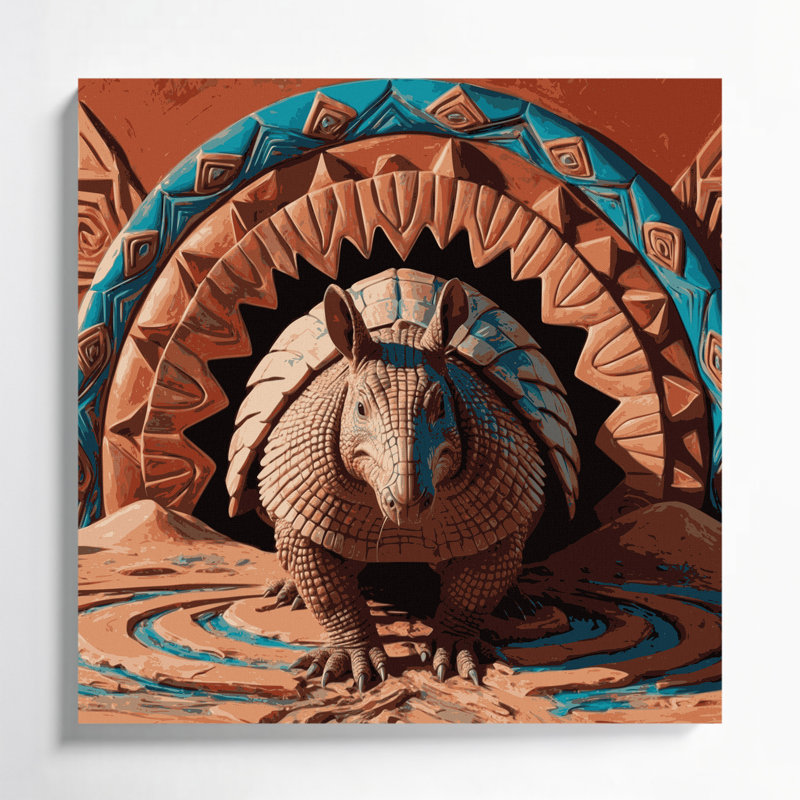 Art mural sur toile 4 "Southwestern Animals", H 32 po x l 32 po