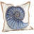 Neptunian Spiral Shell Square Cotton Pillow Cover & Insert