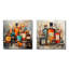 Parfums rétro parfumés I - ensemble de 2 reproductions d'art mural-834021148-834021145