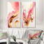 «Bold Pink and Gold Flow III», 2 pièces sur toile-111545543-111545547