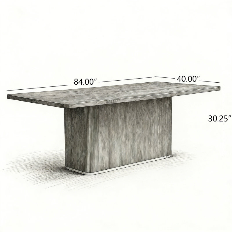 84" Rectangular Dining Table, Walnut