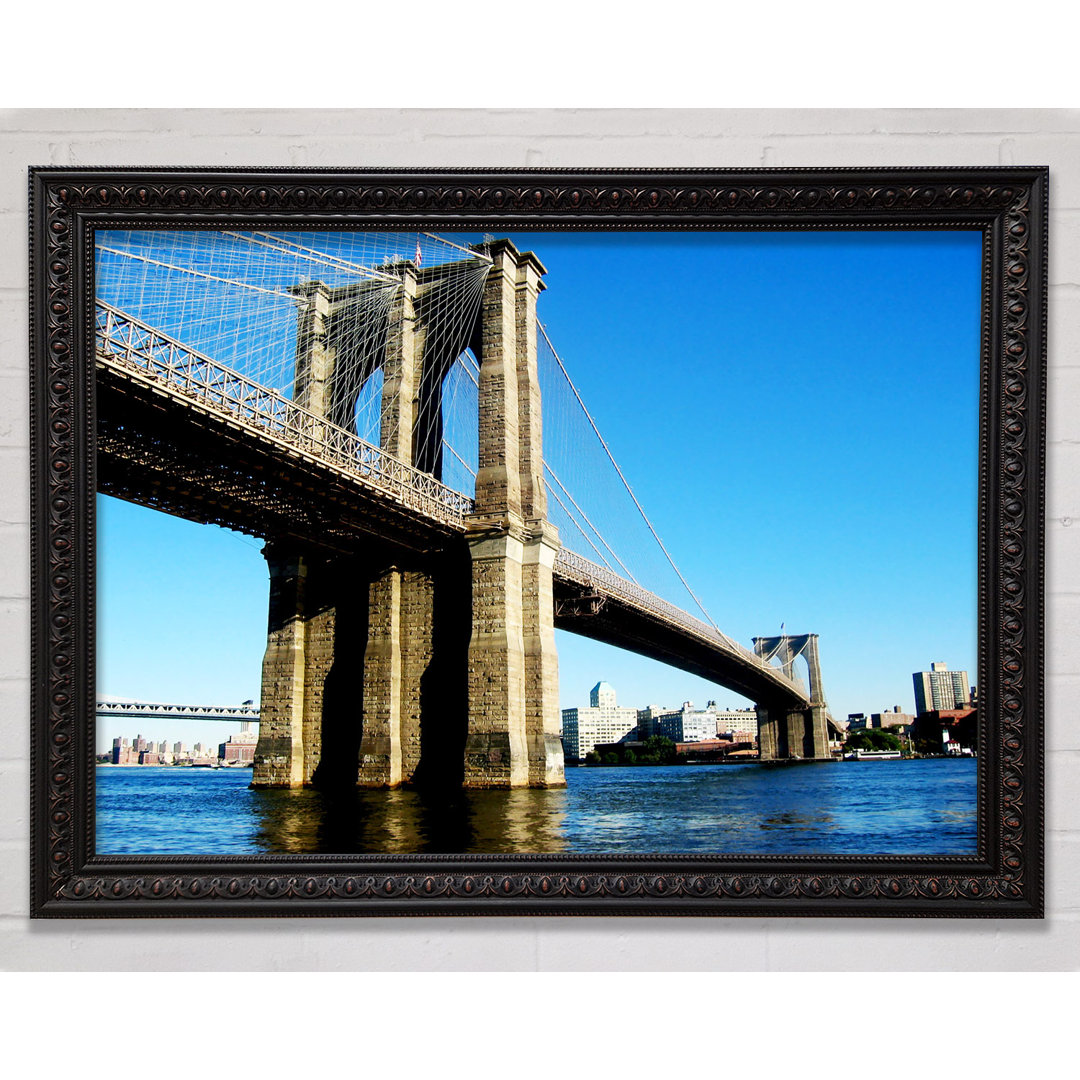 New York City Brooklyn Bridge bei Tag - Einzelne Bilderrahmen Kunstdrucke