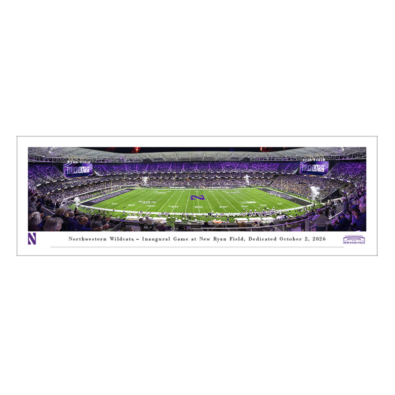 Northwestern Football - impression sans cadre, Unframed Print