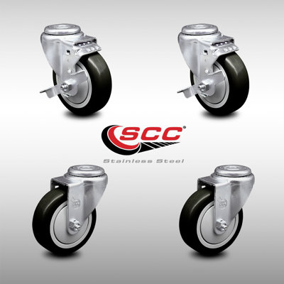 4 Piece Polyurethane Caster Set