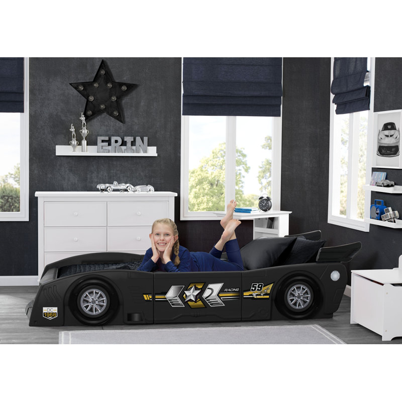 Delta Children Grand Prix Toddler to Twin Bed, Black
