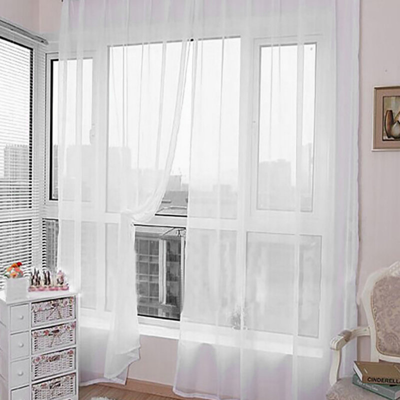 Lachlan Sheer Voile Window Curtain Panel, White