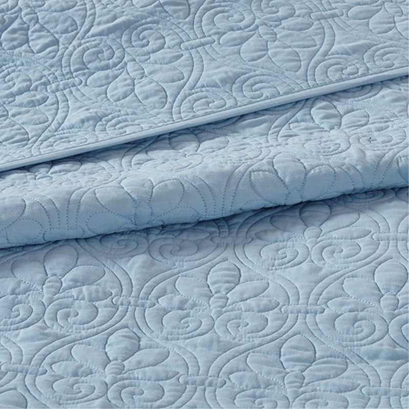 Ensemble de courtepointe réversible bleu, Courtepointe très grand et 2 pièces supplémenta