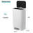 Slim Rectangular Stainless Steel Step Trash Can for Kitchen - Soft-Close Lid, Foot Pedal, Removable Inner Bucket - 8 Gallon/30L - 30L White 36.5*29.3*60.9cm-136026366-136026369